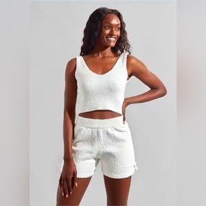 *matching set* BuffBunny Loop Yarn Cami & Shorts in the color Ivory
